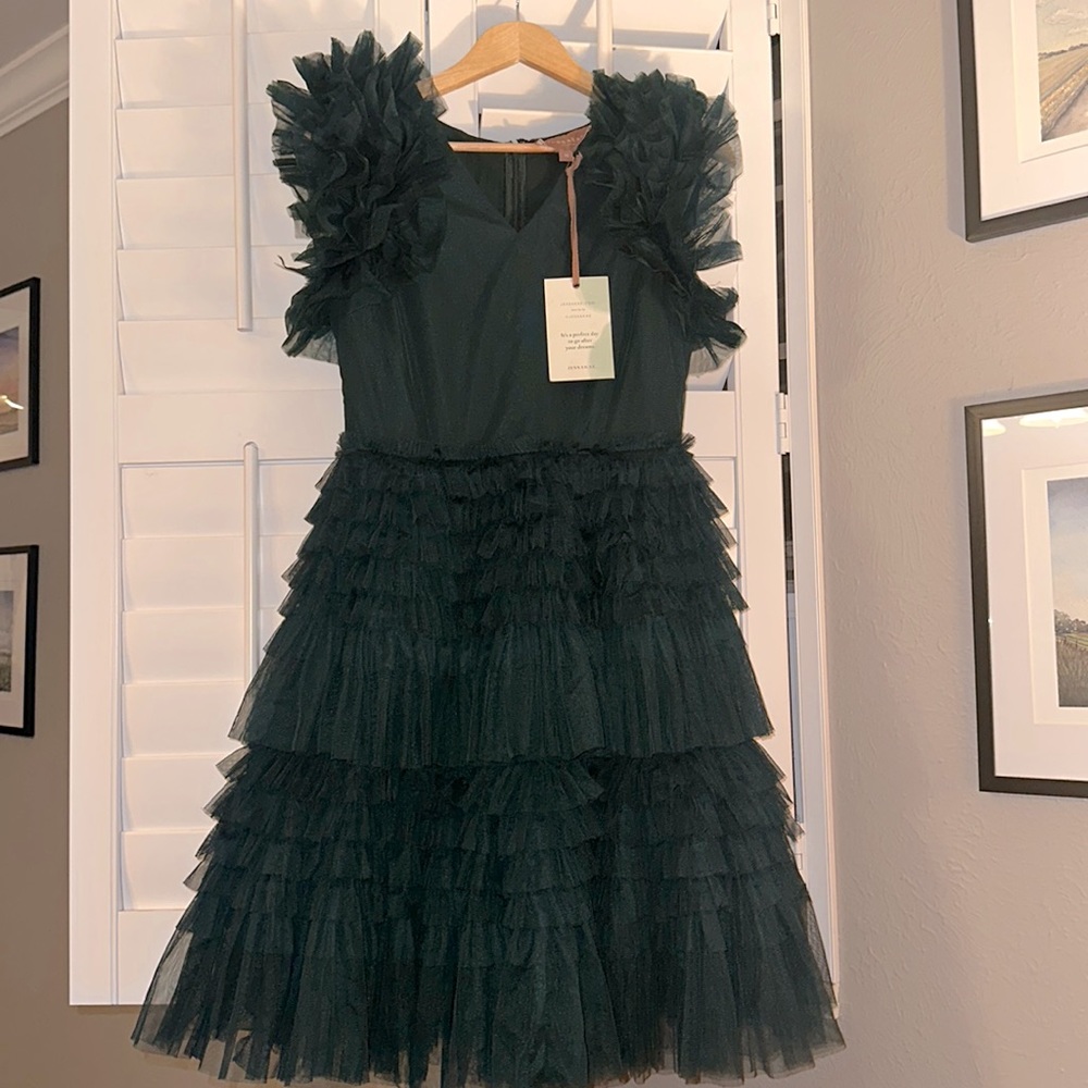 NWT JESSAKAE cherish dress emerald green size M